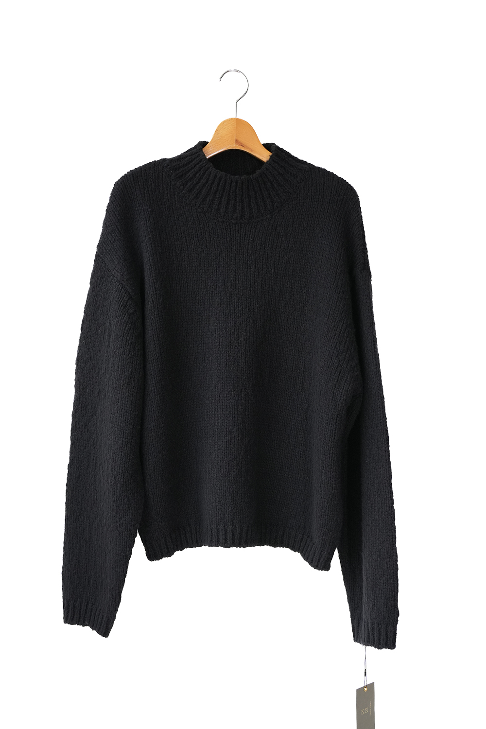 Wool Blend High Neck Hand-like Knit