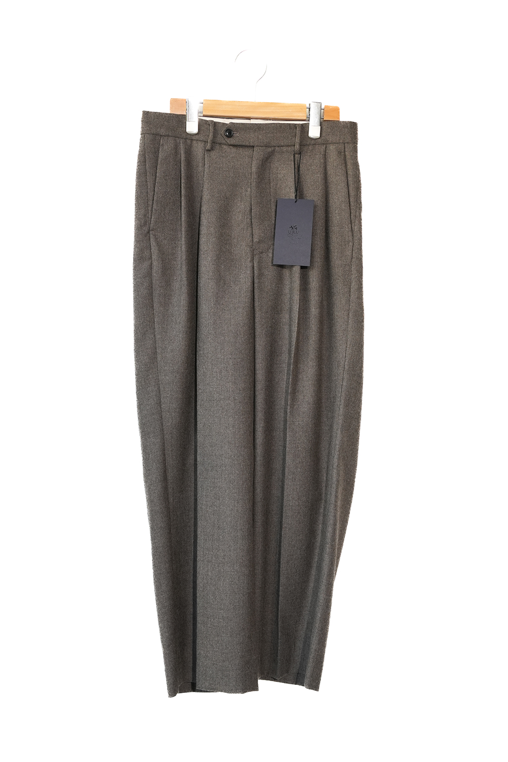 WOOL SAXONY 2 TUCK PANTS
